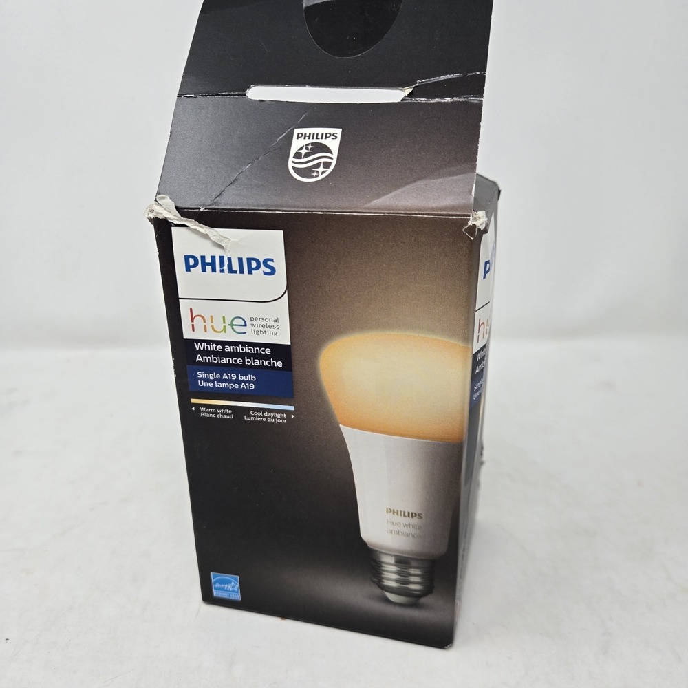 Philips 461004 Hue A19 60W Dimmable LED Smart Bulb - White
